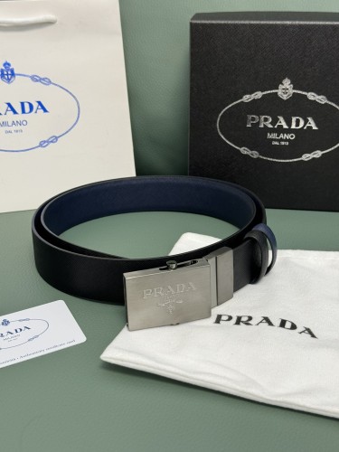 Prada Classic Luxury Double Sided Belt 34MM