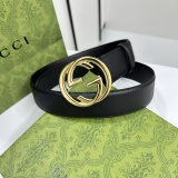 Gucci Classic Interlocking Double G Leather Belt 40MM