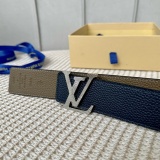 Louis Vuitton Classic Casual Lychee Pattern Belt 40MM