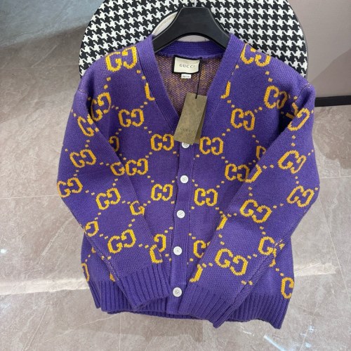 Gucci New Classic GG Letter Jacquard V-neck Cardigan Coat