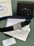 Prada Classic Luxury Double Sided Belt 34MM