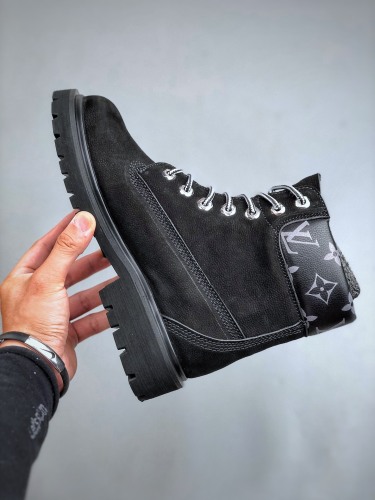 Louis Vuitton x Timberland 6 Pharrell Williams Ankle Boots Black