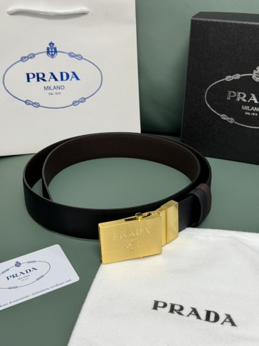 Prada Classic Luxury Double Sided Belt 34MM