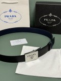 Prada Classic Luxury Double Sided Belt 34MM