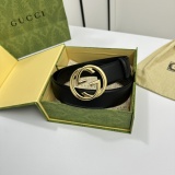 Gucci Classic Interlocking Double G Leather Belt 40MM
