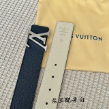 Louis Vuitton Classic Casual Lychee Pattern Belt 40MM