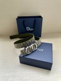 Dior Classic Dark Grey Oblique Printed Double Sided Belt 35MM