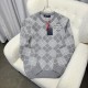 Louis Vuitton Classic Versatile Diamond Pattern Cashmere Sweater Knitted Sweater