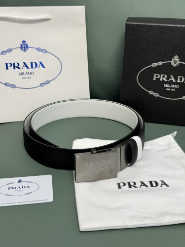 Prada Classic Luxury Double Sided Belt 34MM
