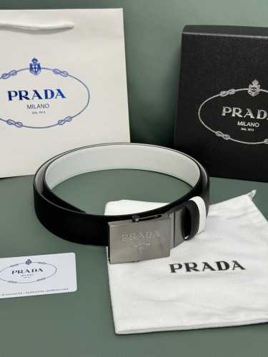 Prada Classic Luxury Double Sided Belt 34MM