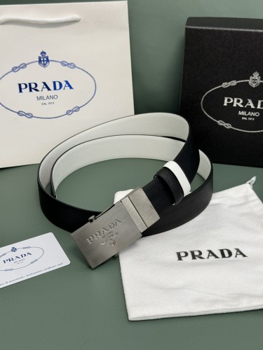Prada Classic Luxury Double Sided Belt 34MM