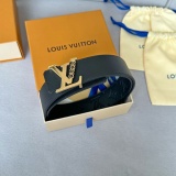 Louis Vuitton Classic Casual Embossed Double Sided Leather Belt 40MM