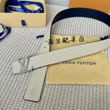 Louis Vuitton Classic Casual Lychee Pattern Belt 40MM