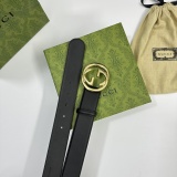 Gucci Classic Interlocking Double G Leather Belt 40MM