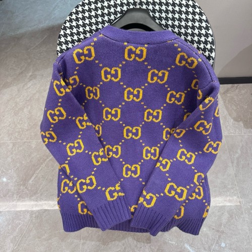 Gucci New Classic GG Letter Jacquard V-neck Cardigan Coat