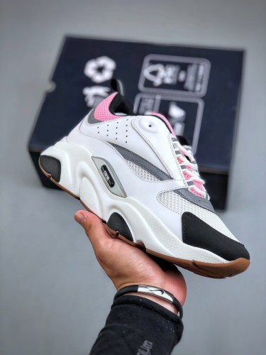 Dior B22 Pale Pink Grey Unisex Sneakers Classic Casual Shoes