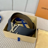 Louis Vuitton Classic Casual Lychee Pattern Belt 40MM