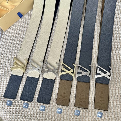 Louis Vuitton Classic Casual Lychee Pattern Belt 40MM