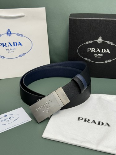 Prada Classic Luxury Double Sided Belt 34MM