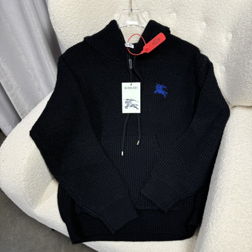 Burberry New Embroidered Equestrian Knight Logo Hooded Knitted Sweater