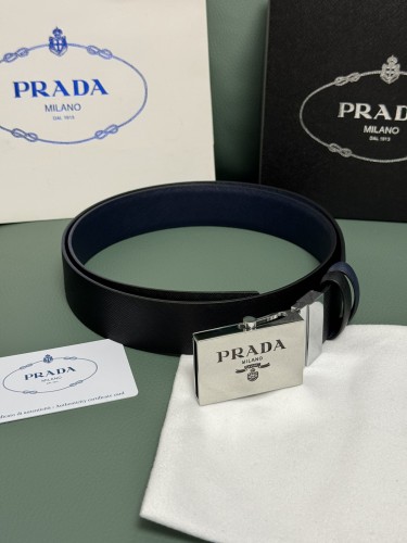 Prada Classic Luxury Double Sided Belt 34MM
