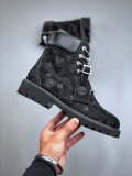Louis Vuitton x Timberland 6 Pharrell Williams Ankle Boots Black Monogram