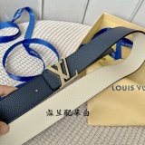 Louis Vuitton Classic Casual Lychee Pattern Belt 40MM