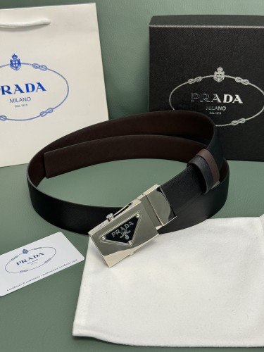 Prada Classic Luxury Double Sided Belt 34MM