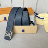 Louis Vuitton Classic Casual Embossed Double Sided Leather Belt 40MM