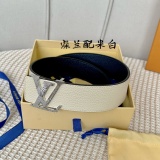 Louis Vuitton Classic Casual Lychee Pattern Belt 40MM