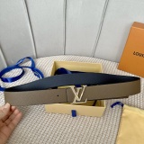Louis Vuitton Classic Casual Lychee Pattern Belt 40MM
