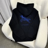 Burberry New Embroidered Equestrian Knight Logo Hooded Knitted Sweater