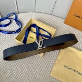 Louis Vuitton Classic Casual Lychee Pattern Belt 40MM