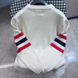 Gucci New Color Bar Flame Letter Towel Embroidered Round Neck Sweater