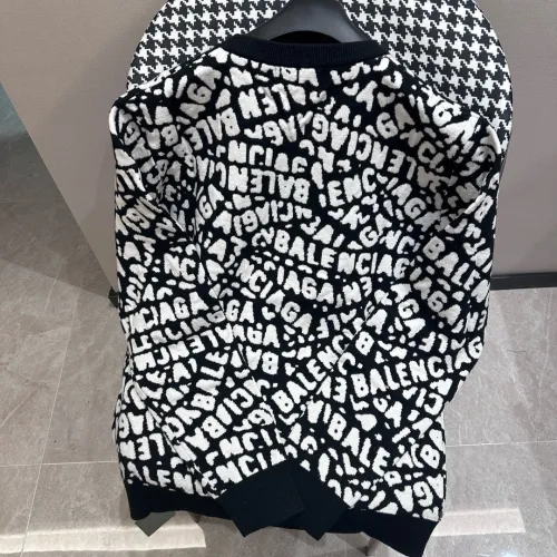 Balenciaga Classic Full Logo Jacquard Round Neck Base Knitted Sweater