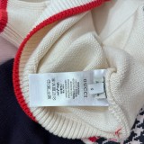 Gucci Unisex Classic Color Contrast Splicing Round Neck Knitted Sweater