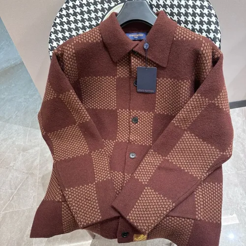 Louis Vuitton Classic Brown Checkered Knitted Coat