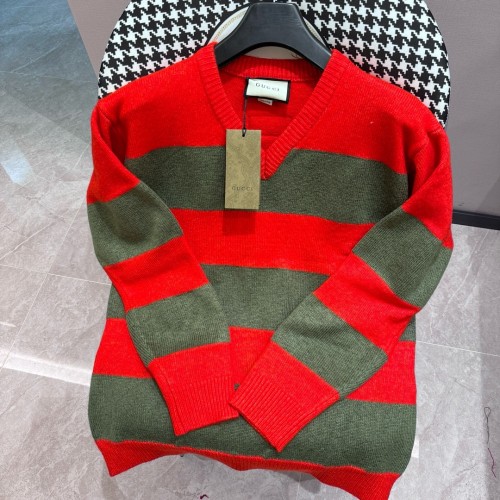 Gucci Classic Striped Wool Blended Round Neck Sweater
