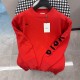 Dior Classic Logo Embroidery Ripped Sweatshirt Fashion Casual Pullover Long Sleeve