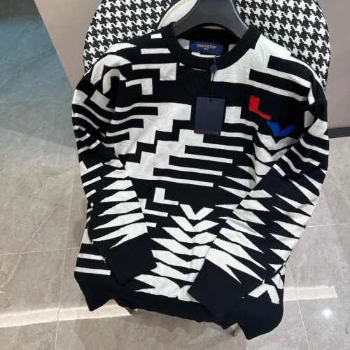 Louis Vuitton Couple Vintage Jacquard Wool Hoodie Sweater