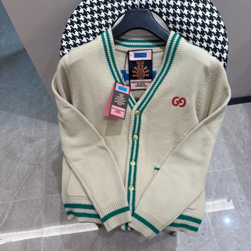 Gucci Street Versatile Pineapple Rose Embroidered Knitted Cardigan