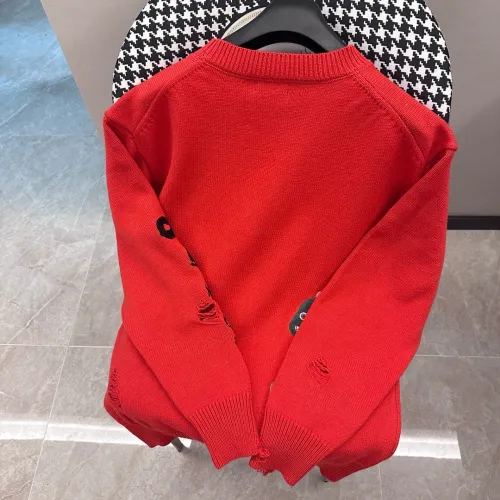 Dior Classic Logo Embroidery Ripped Sweatshirt Fashion Casual Pullover Long Sleeve