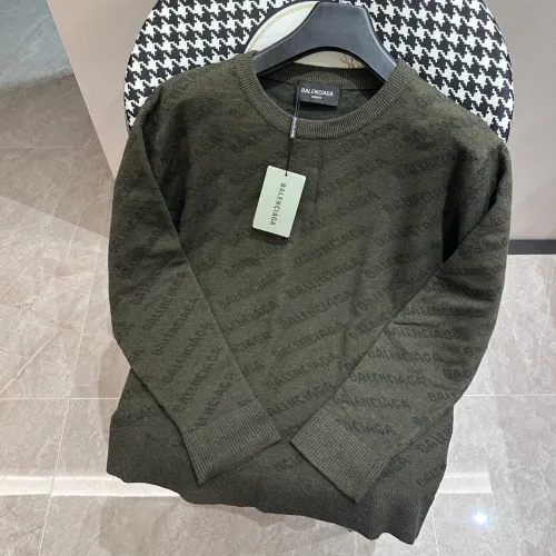 Balenciaga Couple Classic Logo Jacquard Wool Knitted Sweater Sweater