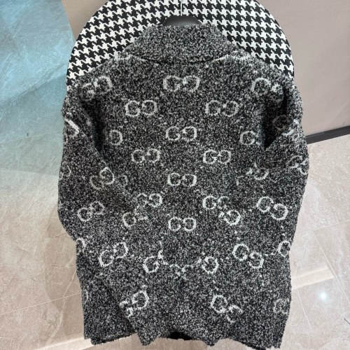 Gucci Classic GG Jacquard Lamb Wool Zipper Knitted Cardigan