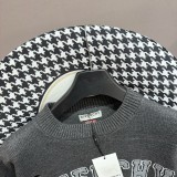 Givenchy Classic Towel Embroidered Logo Round Neck Knitted Sweatshirt