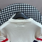 Gucci New Color Bar Flame Letter Towel Embroidered Round Neck Sweater