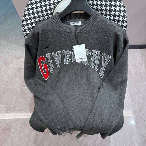Givenchy Classic Towel Embroidered Logo Round Neck Knitted Sweatshirt