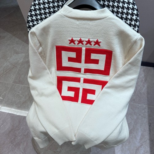 Givenchy Street Classic Square Grid Logo Knitted Cardigan