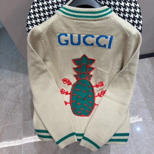 Gucci Street Versatile Pineapple Rose Embroidered Knitted Cardigan