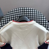 Gucci Unisex Classic Color Contrast Splicing Round Neck Knitted Sweater